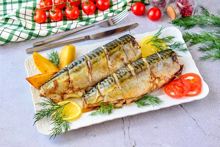 Скумбрия запеченная в духовке