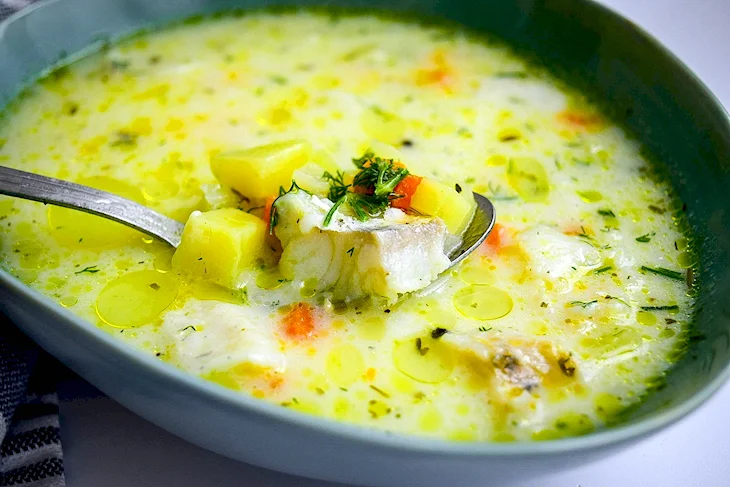 Сливочно сырный суп с курицей