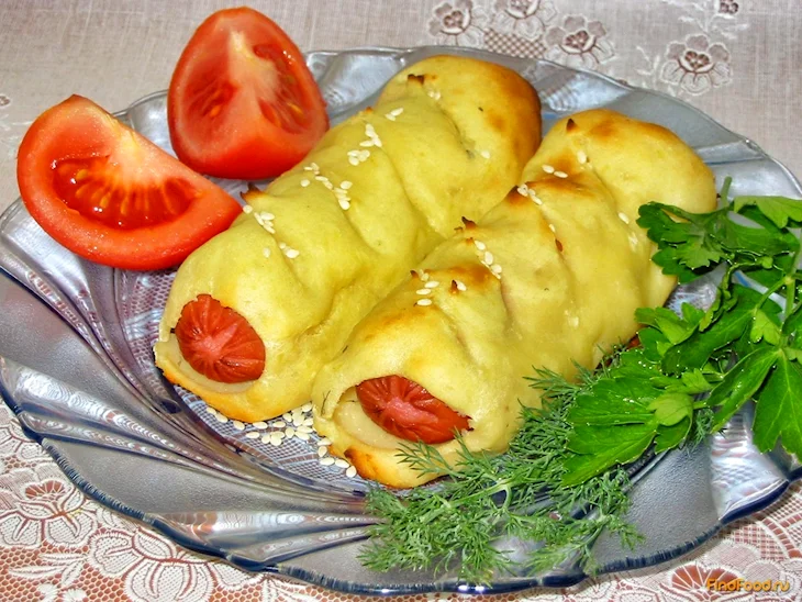 Сосиска в тесте с картошкой
