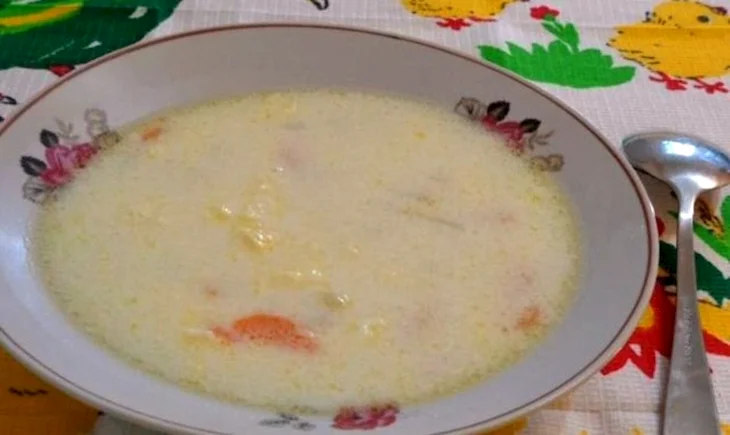 Суп с яйцом и молоком