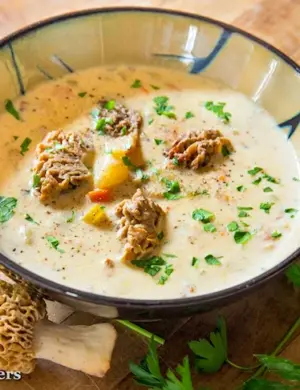 Суп со сморчками