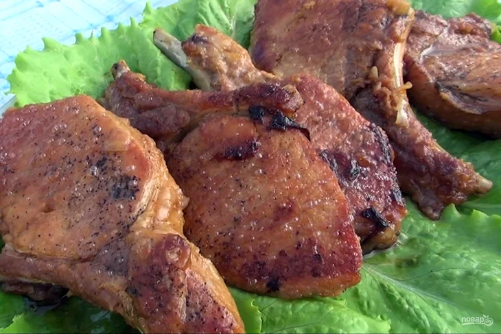 Свиная корейка в казане
