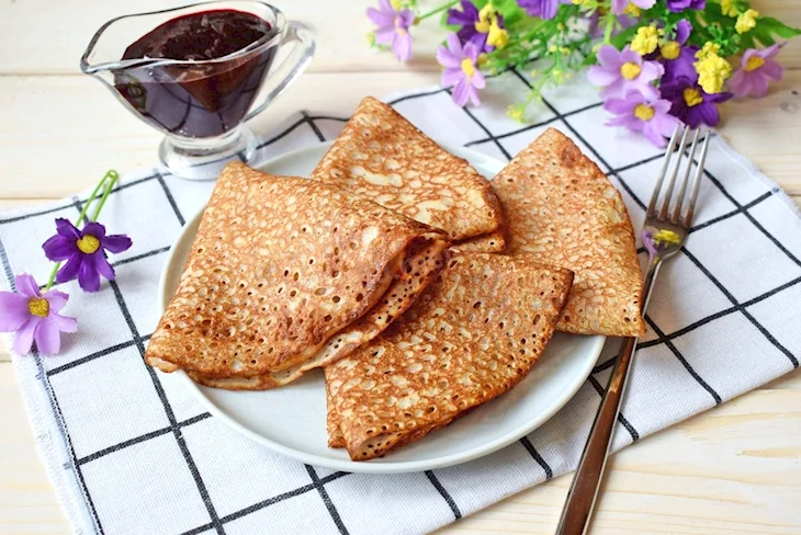 Тонкие ажурные блинчики