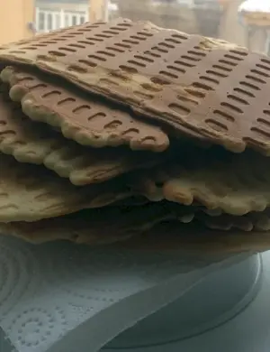 Тонкие вафли на гриле