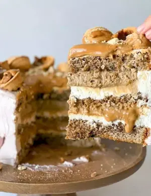 Торт кофейная Ириска с грецкими орехами