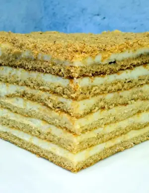 Торт песочный медовик