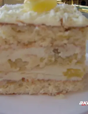 Торт с ананасами