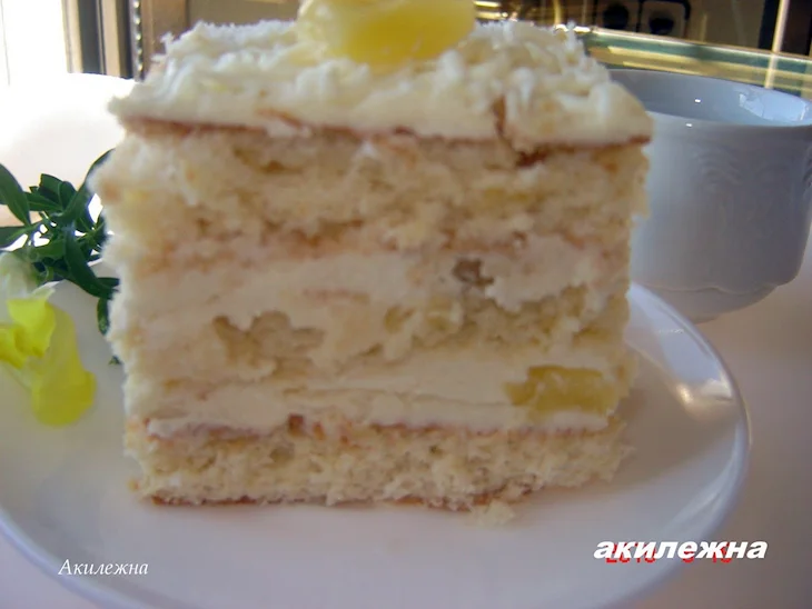 Торт с ананасами