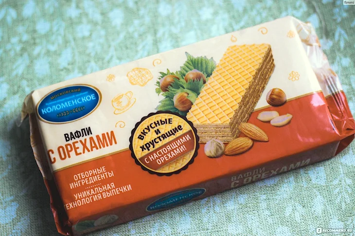 Вафли ореховые Коломенское