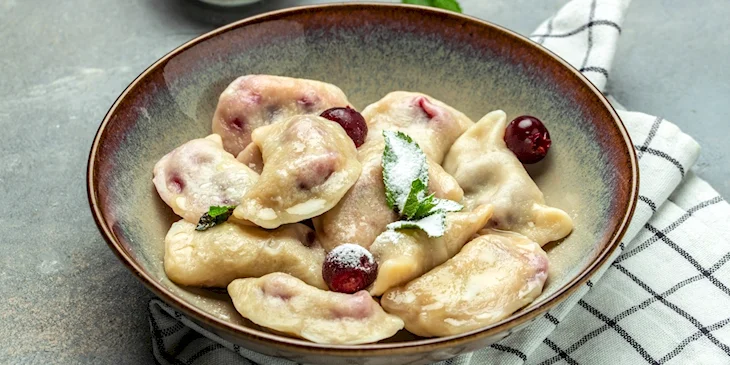 Вареники с брынзой и мясом