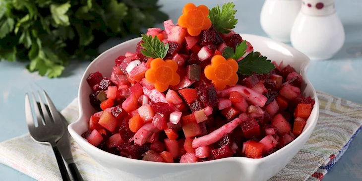 Винегрет с кальмарами