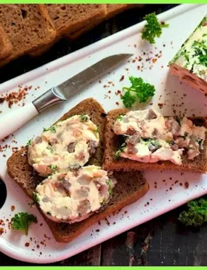 Закуски с бородинским хлебом