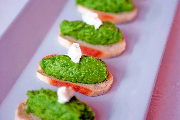 Закуски с зеленым горошком