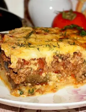 Запеканка картофельная с фаршем в духовке с сыром